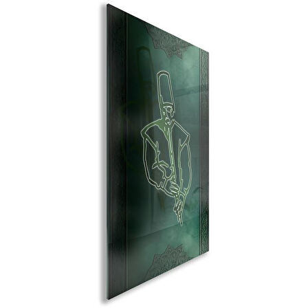 Dini Cam Tablo - Dikey Hat Sanatı - Dini Motif 08-036