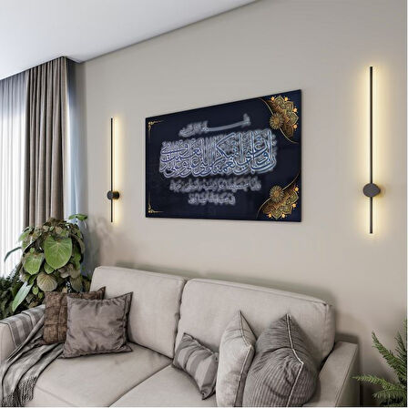 Dini Cam Tablo - Dikey Hat Sanatı - Dini Motif 09-005