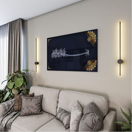 Dini Cam Tablo - Dikey Hat Sanatı - Dini Motif 09-009