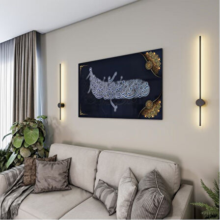 Dini Cam Tablo - Dikey Hat Sanatı - Dini Motif 09-022