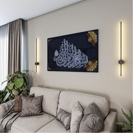 Dini Cam Tablo - Dikey Hat Sanatı - Dini Motif 09-023