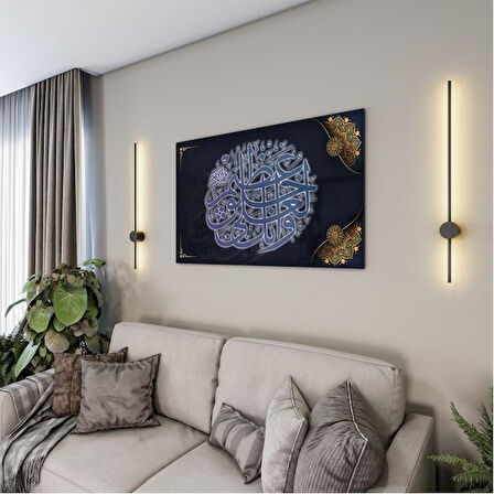 Dini Cam Tablo - Dikey Hat Sanatı - Dini Motif 09-036