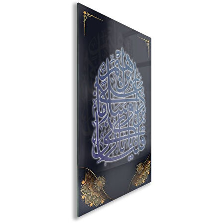 Dini Cam Tablo - Dikey Hat Sanatı - Dini Motif 10-009