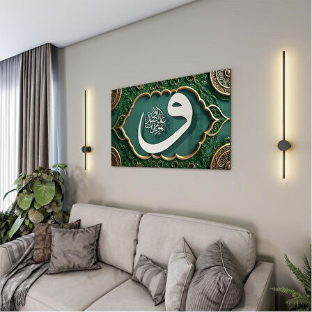 Dini Cam Tablo - Dikey Hat Sanatı - Dini Motif 11-011