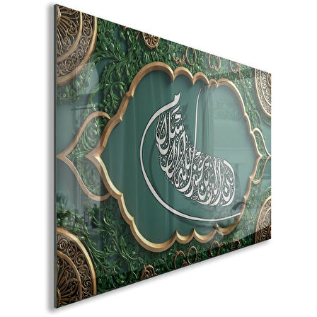 Dini Cam Tablo - Dikey Hat Sanatı - Dini Motif 11-018