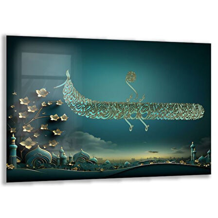 Dini Cam Tablo - Yatay Hat Sanatı - Dini Motif 01-019