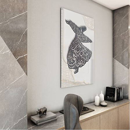 Dini Cam Tablo - Yatay Hat Sanatı - Dini Motif 04-032