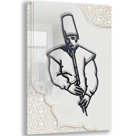 Dini Cam Tablo - Yatay Hat Sanatı - Dini Motif 04-036