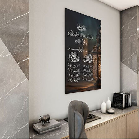 Dini Cam Tablo - Yatay Hat Sanatı - Dini Motif 08-018