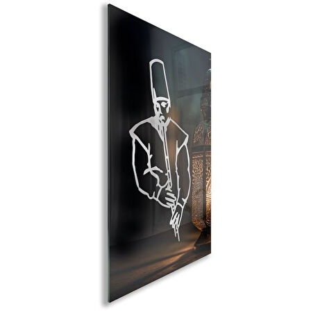 Dini Cam Tablo - Yatay Hat Sanatı - Dini Motif 08-036