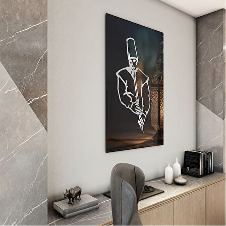 Dini Cam Tablo - Yatay Hat Sanatı - Dini Motif 08-036