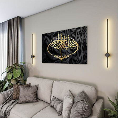 Dini Cam Tablo - Yatay Hat Sanatı - Dini Motif 09-036