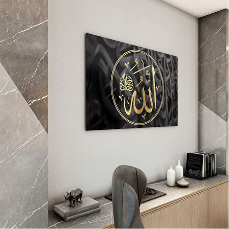 Dini Cam Tablo - Yatay Hat Sanatı - Dini Motif 10-001