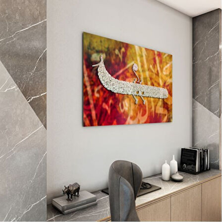 Dini Cam Tablo - Yatay Hat Sanatı - Dini Motif 11-017