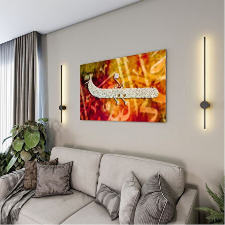 Dini Cam Tablo - Yatay Hat Sanatı - Dini Motif 11-017