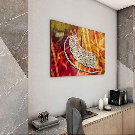 Dini Cam Tablo - Yatay Hat Sanatı - Dini Motif 11-018