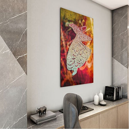 Dini Cam Tablo - Yatay Hat Sanatı - Dini Motif 12-030