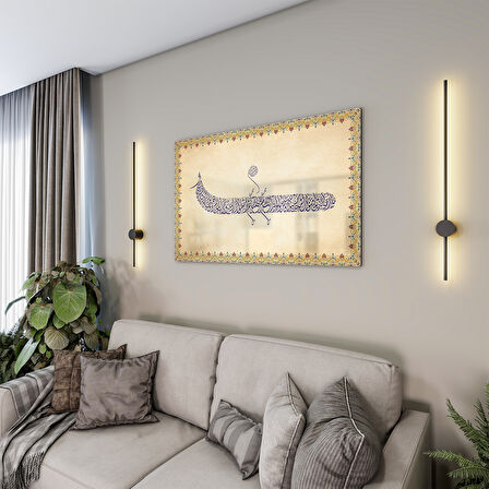 Dini Cam Tablo - Yatay Hat Sanatı - Dini Motif 14- 016