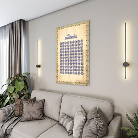 Dini Cam Tablo - Dikey Hat Sanatı - Dini Motif 14- 002