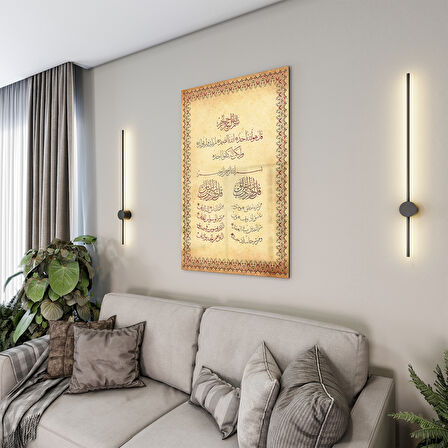 Dini Cam Tablo - Dikey Hat Sanatı - Dini Motif 15- 016