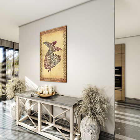 Dini Cam Tablo - Dikey Hat Sanatı - Dini Motif 15- 029