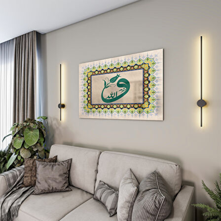 Dini Cam Tablo - Yatay Hat Sanatı - Dini Motif 16- 035