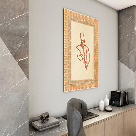 Dini Cam Tablo - Dikey Hat Sanatı - Dini Motif 17- 033