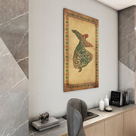 Dini Cam Tablo - Dikey Hat Sanatı - Dini Motif 18- 029