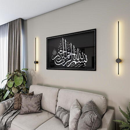 Dini Cam Tablo - Yatay Hat Sanatı - Dini Motif 19- 019