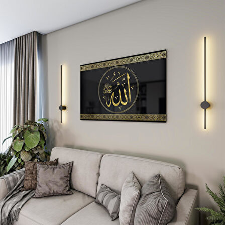 Dini Cam Tablo - Yatay Hat Sanatı - Dini Motif 20- 002