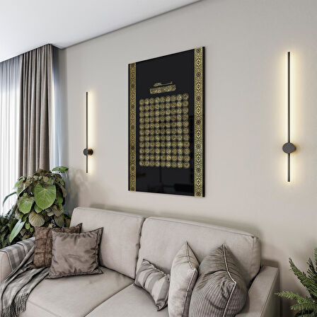 Dini Cam Tablo - Dikey Hat Sanatı - Dini Motif 20- 002