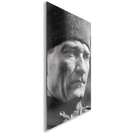 Atatürk Cam Tablo - Yatay Motif 01-002