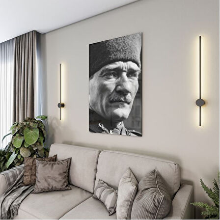 Atatürk Cam Tablo - Yatay Motif 01-002