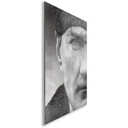 Atatürk Cam Tablo - Yatay Motif 01-005