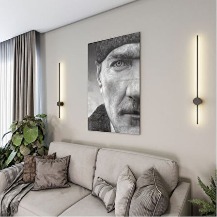 Atatürk Cam Tablo - Yatay Motif 01-005