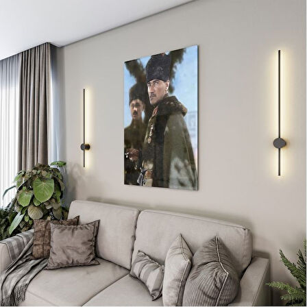 Atatürk Cam Tablo - Yatay Motif 01-010