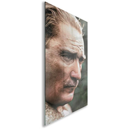 Atatürk Cam Tablo - Yatay Motif 01-011