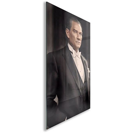 Atatürk Cam Tablo - Yatay Motif 01-012