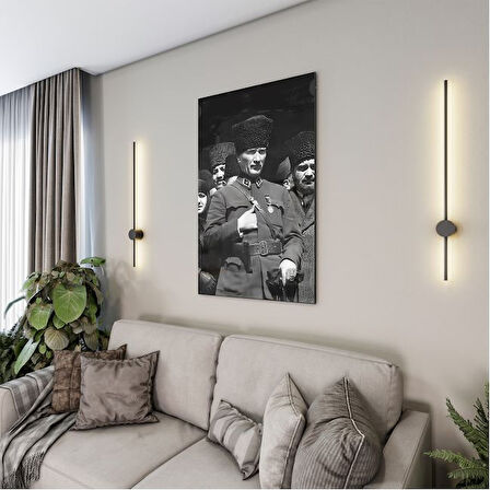 Atatürk Cam Tablo - Yatay Motif 01-013