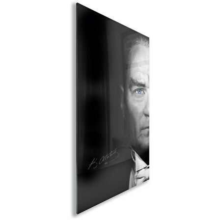 Atatürk Cam Tablo - Yatay Motif 01-015