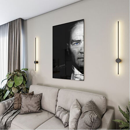 Atatürk Cam Tablo - Yatay Motif 01-015