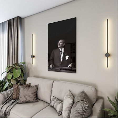 Atatürk Cam Tablo - Yatay Motif 01-017