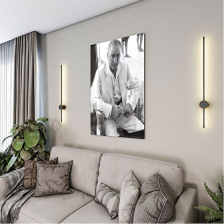 Atatürk Cam Tablo - Yatay Motif 01-019