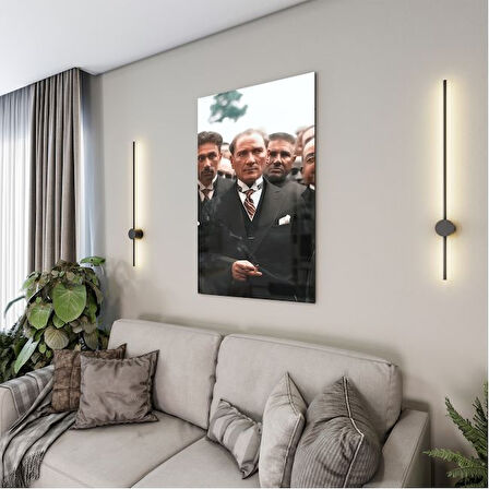 Atatürk Cam Tablo - Yatay Motif 01-020