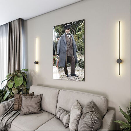 Atatürk Cam Tablo - Yatay Motif 01-021