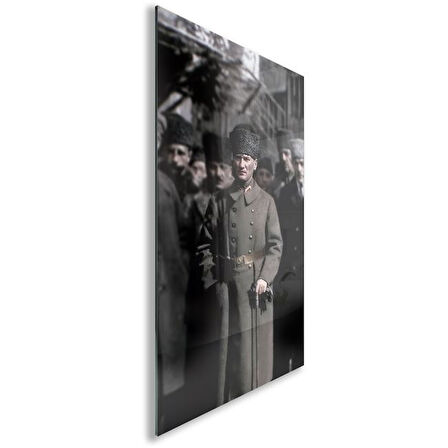 Atatürk Cam Tablo - Yatay Motif 01-022