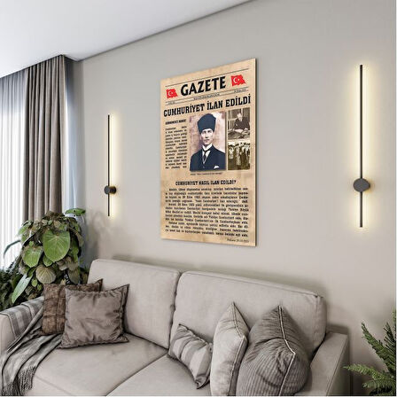 Atatürk Cam Tablo - Yatay Motif 01-025