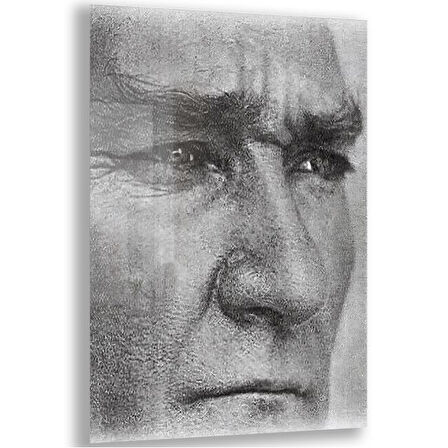 Atatürk Cam Tablo - Yatay Motif 01-032