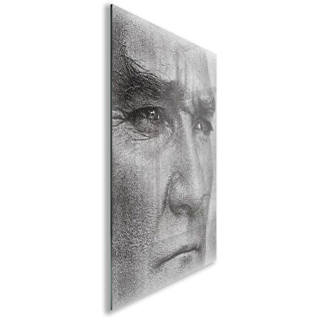 Atatürk Cam Tablo - Yatay Motif 01-032