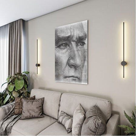 Atatürk Cam Tablo - Yatay Motif 01-032